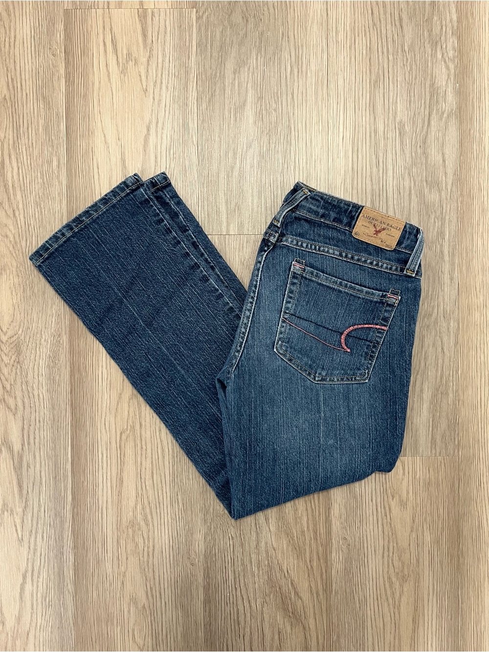 American Eagle Y2K Low Rise Limited Blue Issue Bootcut Jeans Size 6